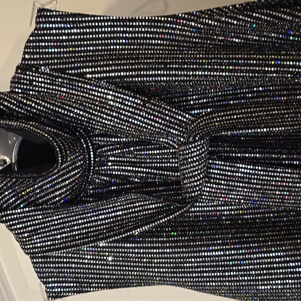 Clara Sunwoo Elegant Black Sequin Sleeveless Top Large - Picture 2 of 6
